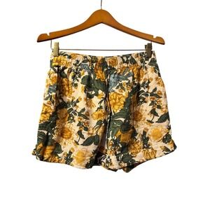 Abercrombie‎ Fitch Womens Floral Print Shorts M Elastic Waist Lined Lightweight